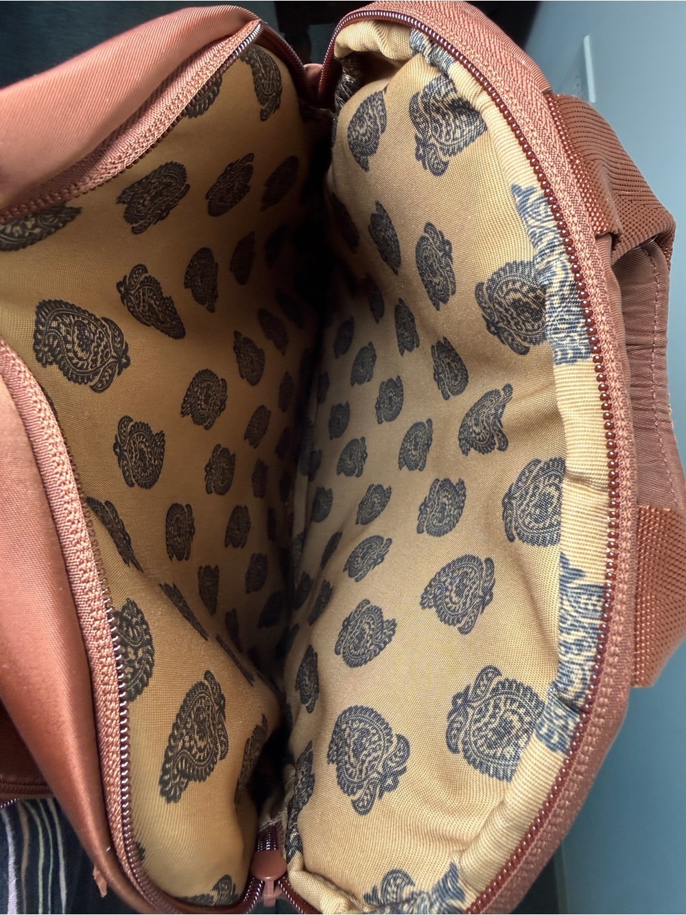 Vera Bradley Bancroft Backpack Cinnamon Brown Nylon Laptop Bag - Picture 9 of 9